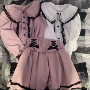 Jirai Kei J-fashion Blouses and Skirt